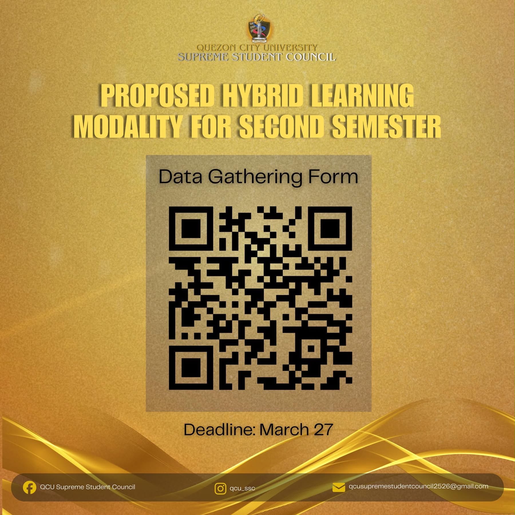 Data Gathering: Proposed Hybrid Learning Modality for 2nd Semester
